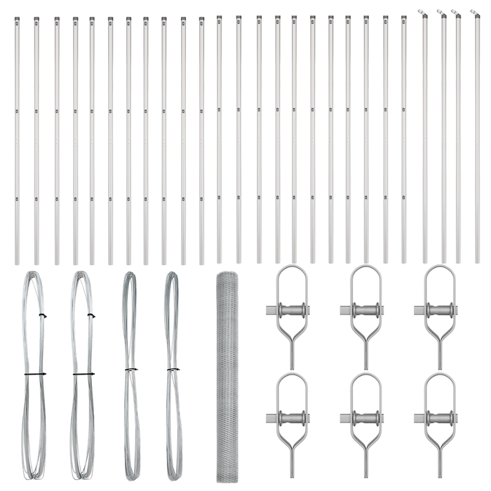 Recinzione esagonale  1.6x50 m in Acciaio Zincato