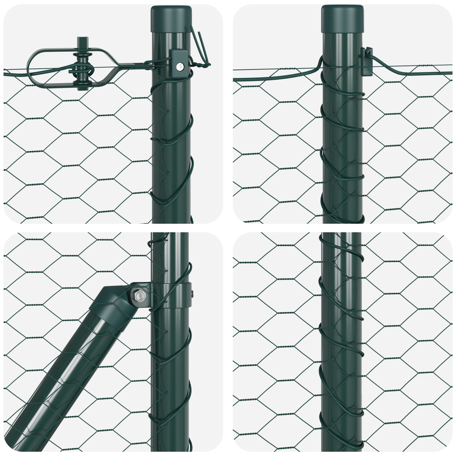 Recinto Esagonale  Verde 0.4x10 m Acciaio