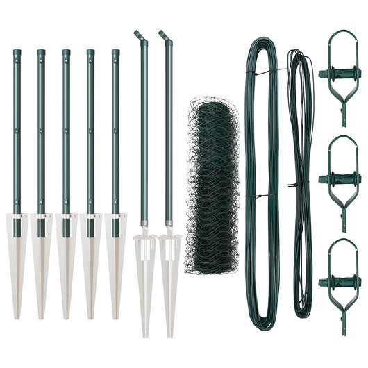 Recinzione Esagonale Verde 0,6x10 m Acciaio