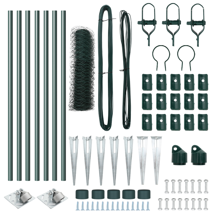 Recinzione Esagonale Verde 0,6x10 m Acciaio