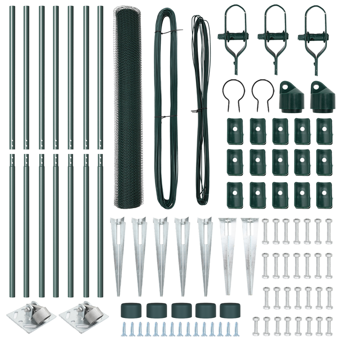 Recinzione Esagonale  Verde 1x10 m Acciaio