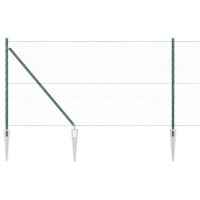 Recinto Esagonale Verde  1.2x10 m Acciaio