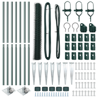 Recinto Esagonale  Verde 1,4x10 m Acciaio