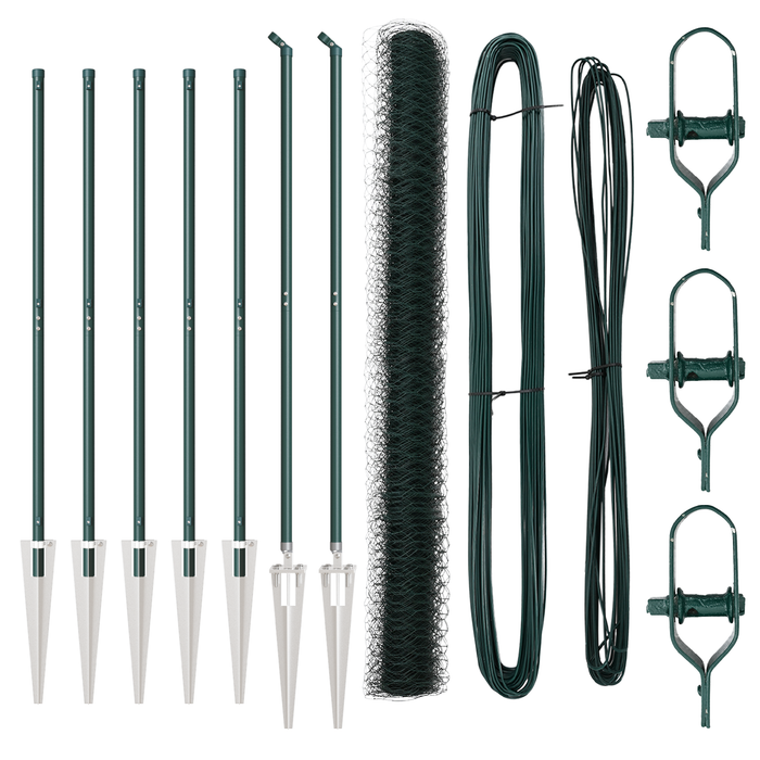 Recinzione Esagonale Verde 1.5x10 m in Acciaio