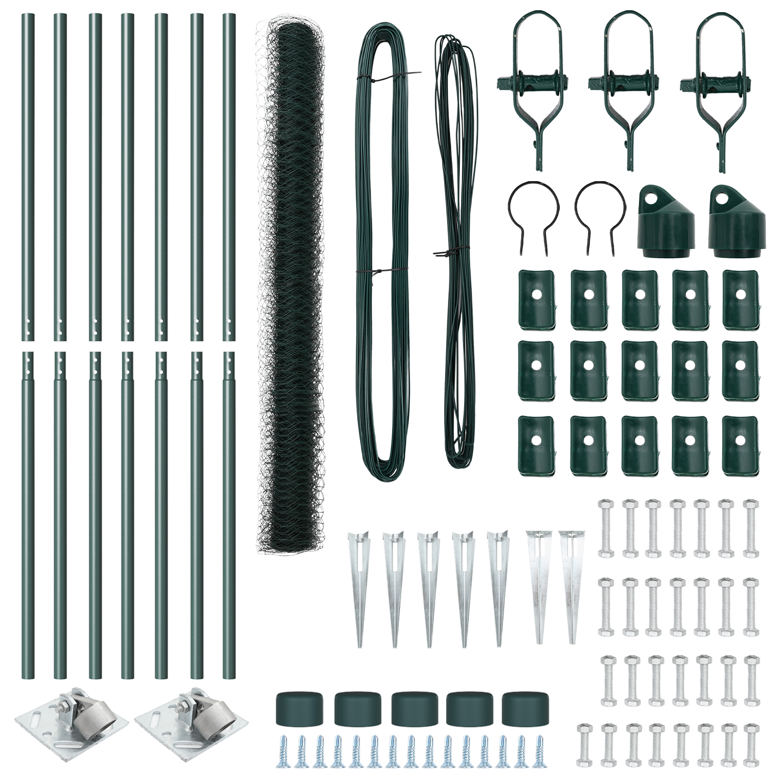 Recinzione Esagonale  Verde 1,5x10 m in Acciaio