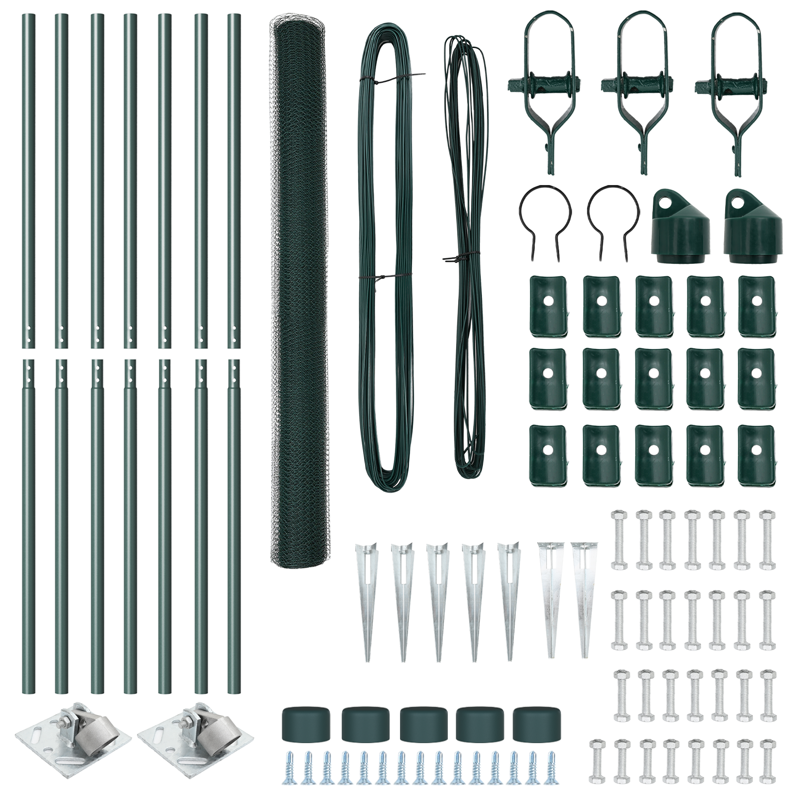Recinzione Esagonale  Verde 1,6x10 m Acciaio