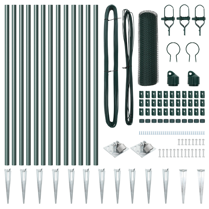 Recinzione Esagonale  Verde 0.4x25 m Acciaio