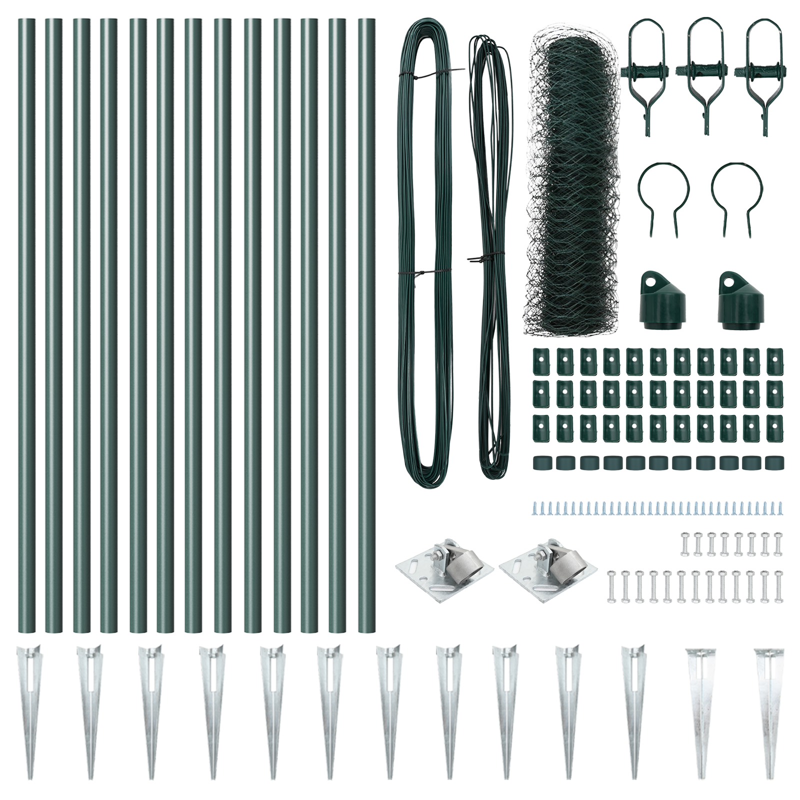 Recinzione esagonale verde 0,4x25 m in acciaio