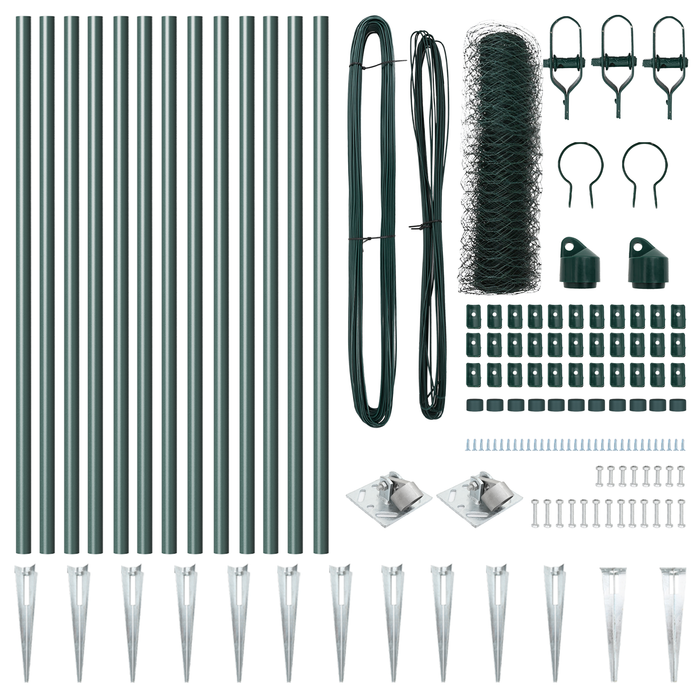 Recinzione esagonale  Verde 0,8x25 m in Acciaio