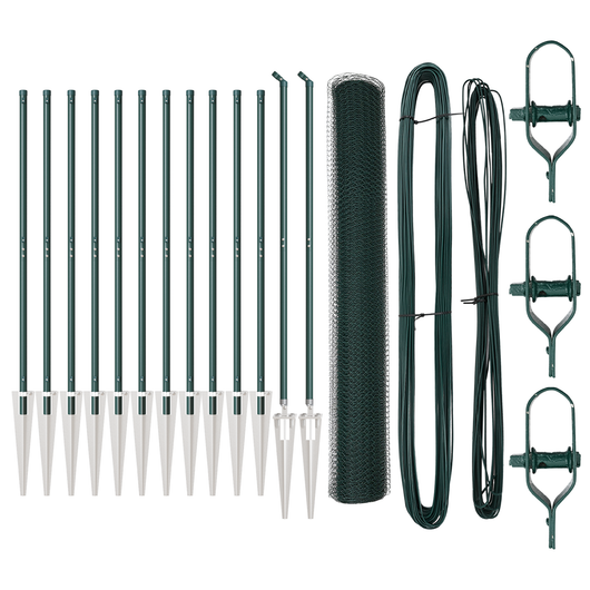 Set di Recinzioni Set di 2 Verde Scuro Metallo