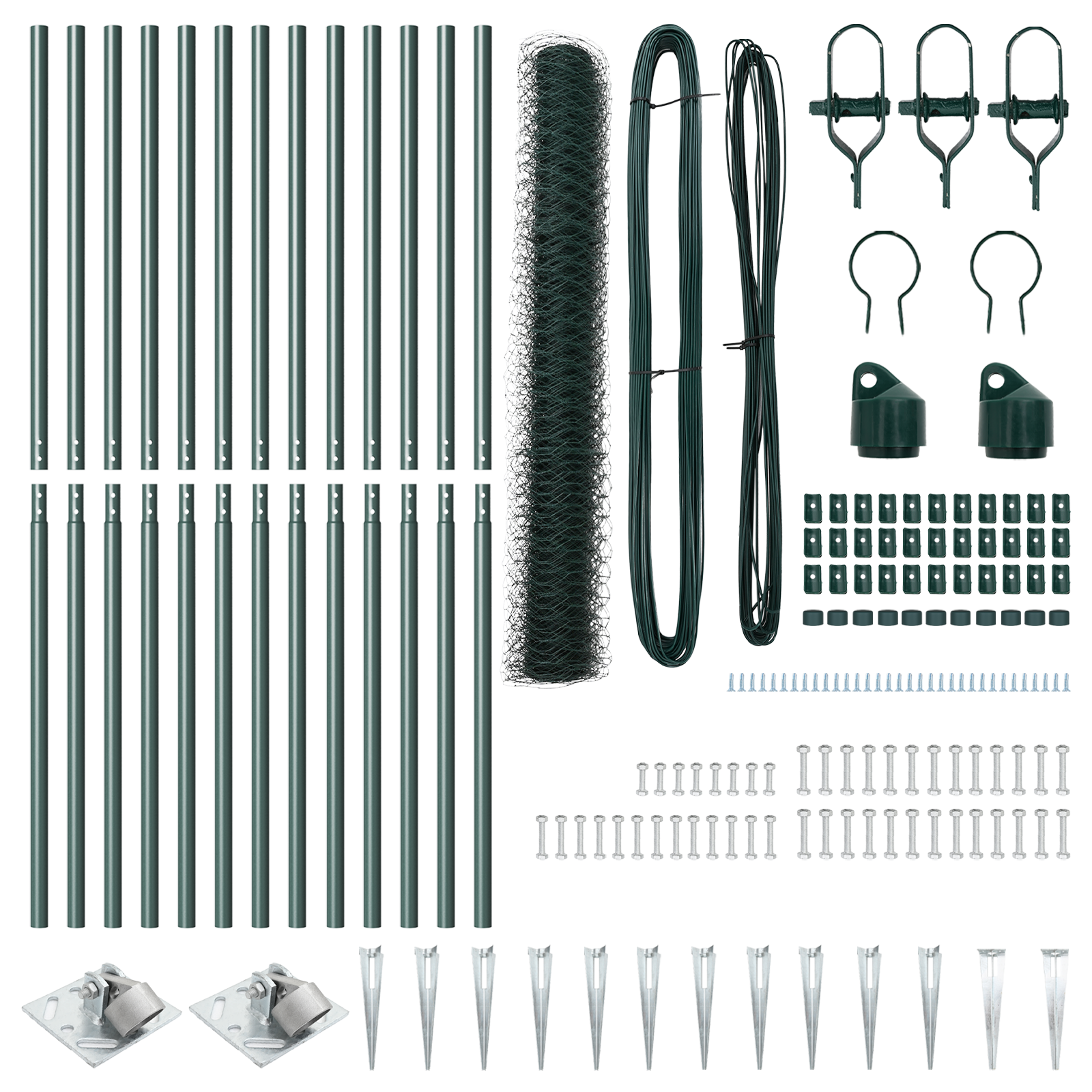 Set di Recinzione Set di 2 Verde Boschetto