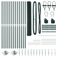 Set di Recinzione Set di 2 Verde Metallo, Plastica 25 x 1.2 m