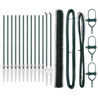 Set di Recinzione Set di 2 Verde Metallo 25 x 1.5 m Durevole