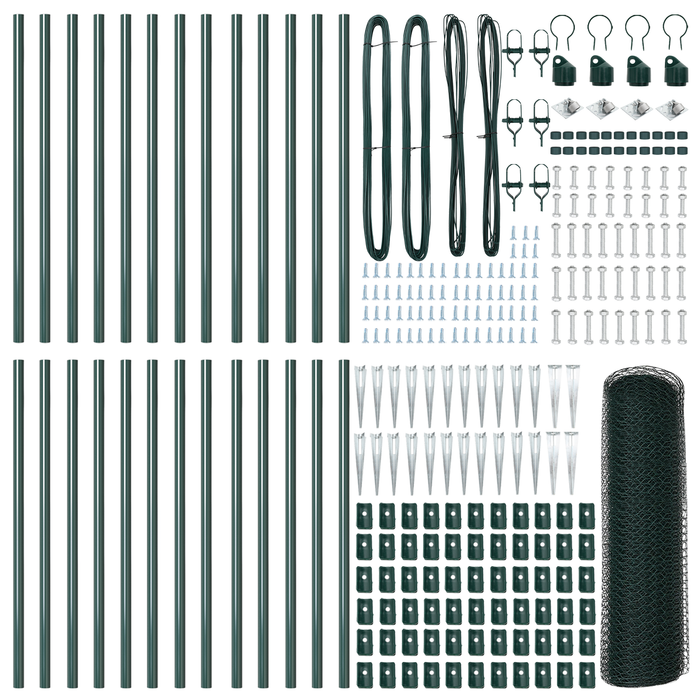 Recinzione esagonale  Verde 0.6x50 m Acciaio