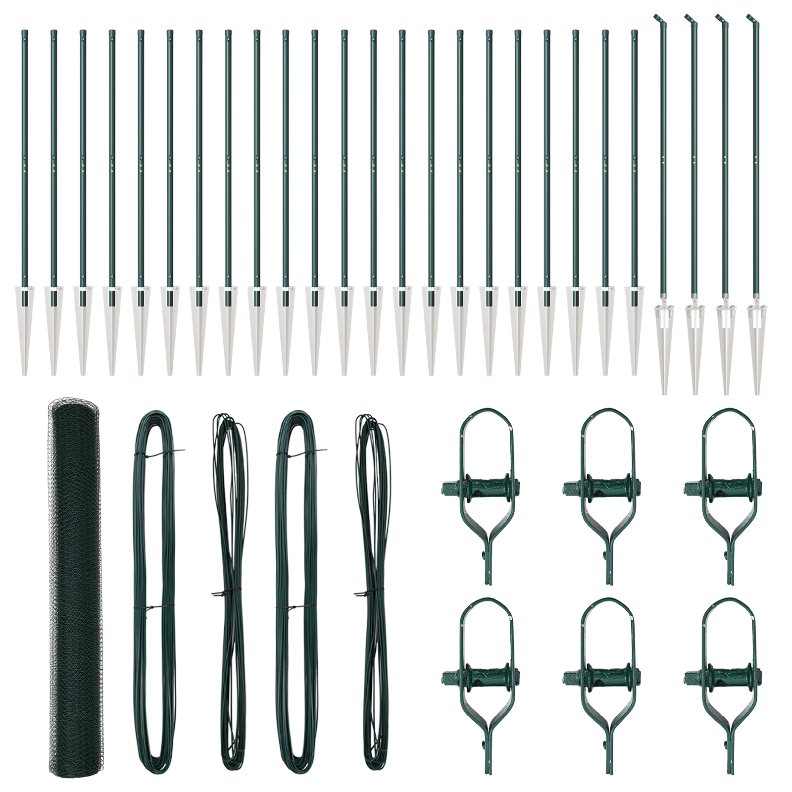 Recinzione esagonale verde  1,4x50 m in acciaio