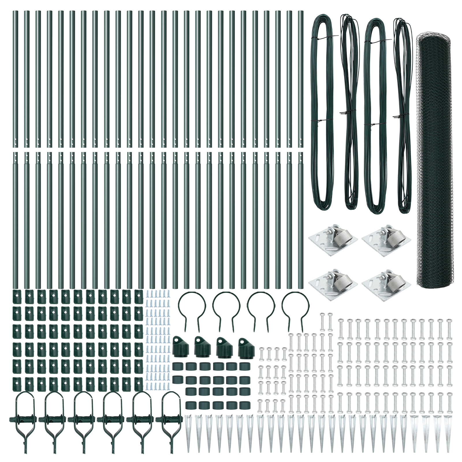 Recinzione esagonale verde  1,4x50 m in acciaio