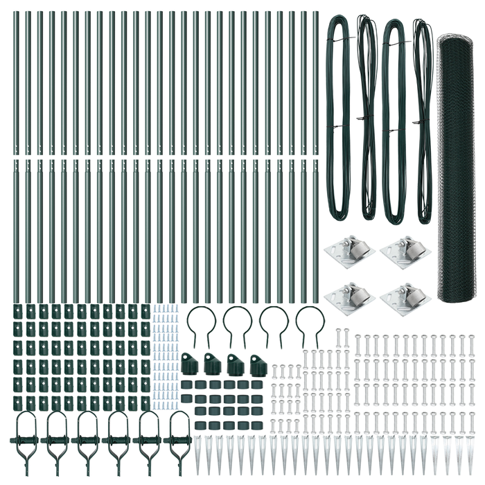 Recinzione esagonale verde  1,4x50 m in acciaio