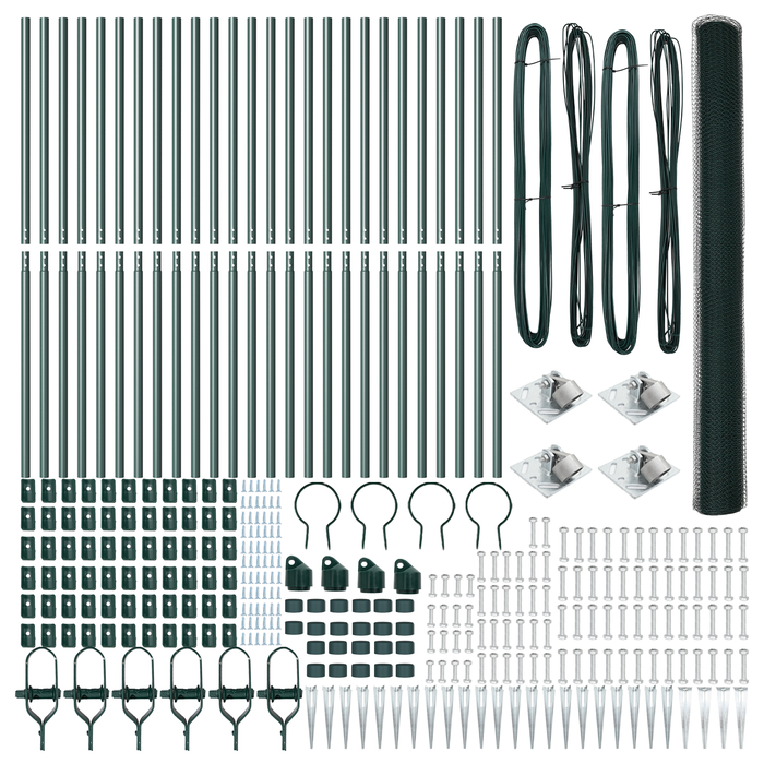 Recinto Esagonale  Verde 1,6x50 m Acciaio