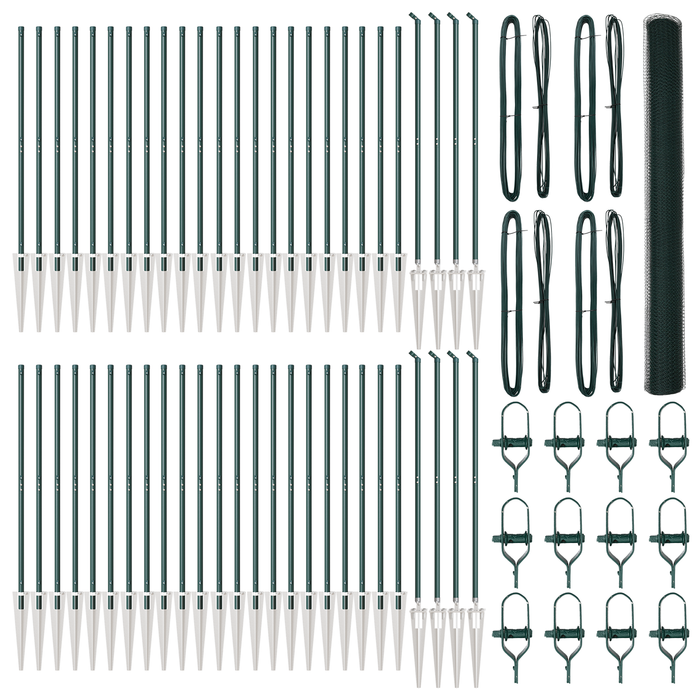 Recinzione Esagonale Verde 1,5x100 m in Acciaio