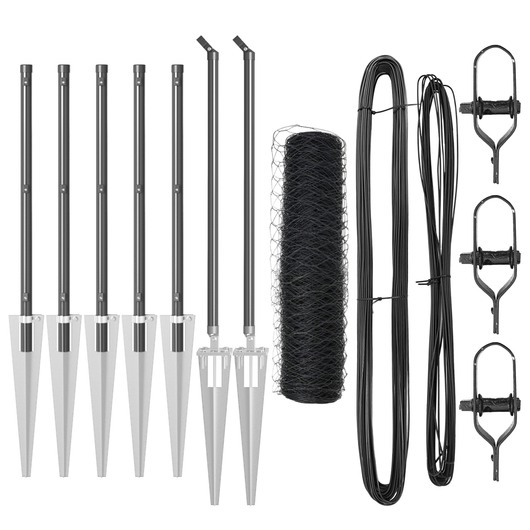 Recinzione Esagonale  Grigio 0.4x10 m Acciaio