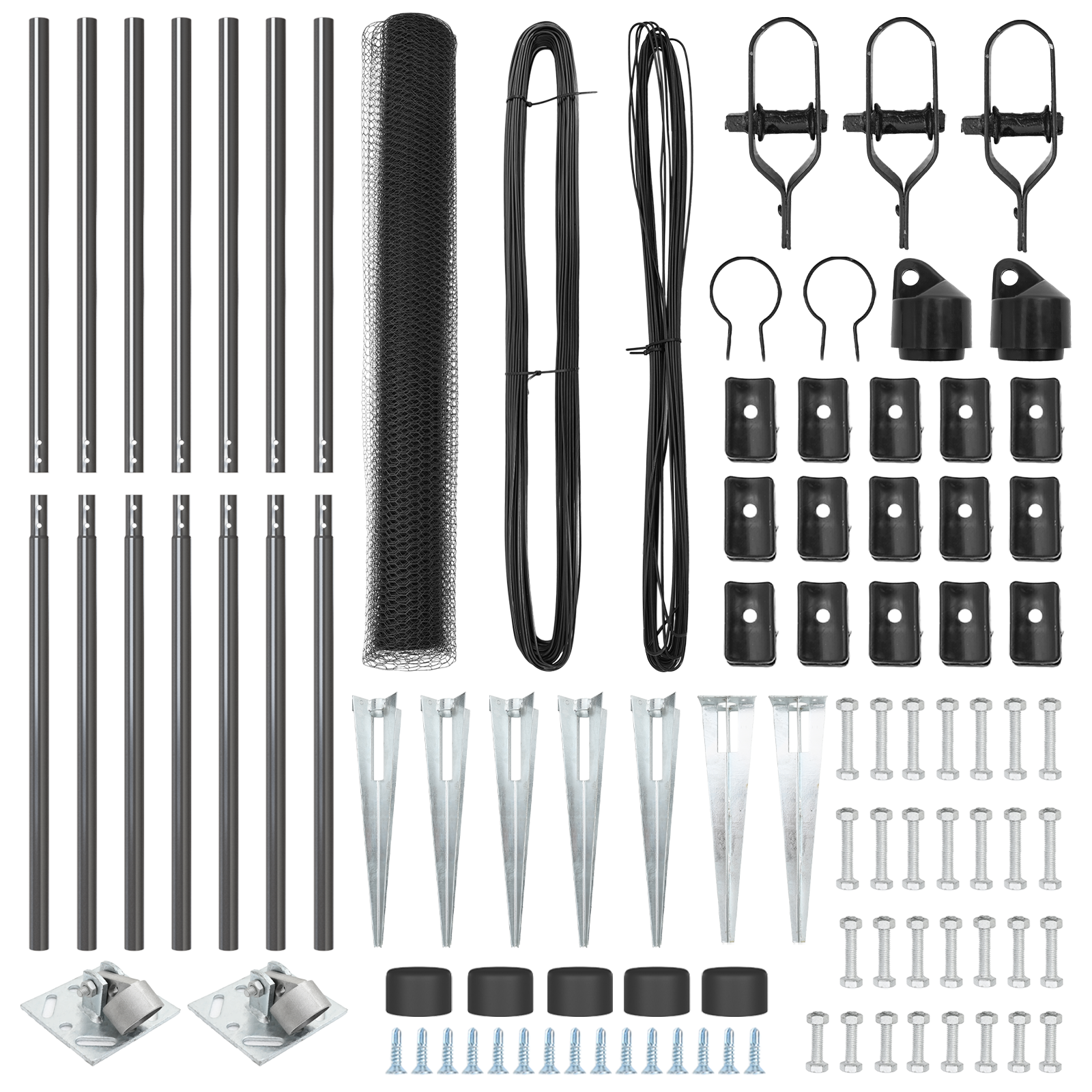 Recinzione Esagonale  Grigio 1.4x10 m Acciaio