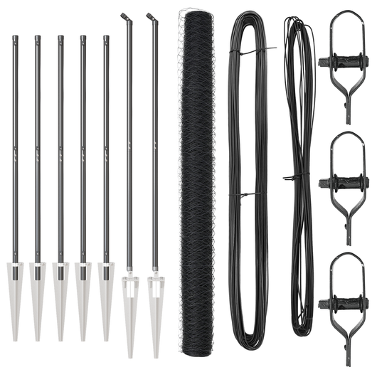 Recinzione Esagonale  Grigia 1.5x10 m in Acciaio