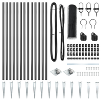 Recinzione esagonale  grigia 0.6x25 m in acciaio