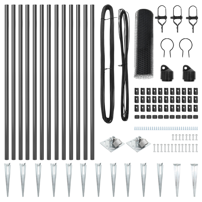 Recinzione Esagonale Grigia 0.6x25 m Acciaio