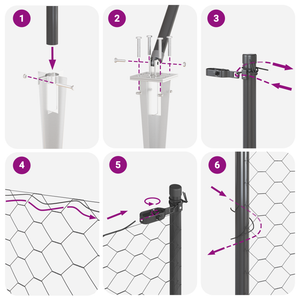 Recinzione Esagonale Grigia 0,6x25 m Acciaio