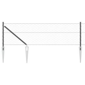 Recinzione Esagonale Grigia 0,6x25 m Acciaio