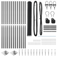 Set di Recinzione 2 Pezzi Grigio Acciaio, PVC 25 x 1.2 m