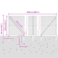 Recinzione Esagonale  Grigia 1,4x25 m Acciaio