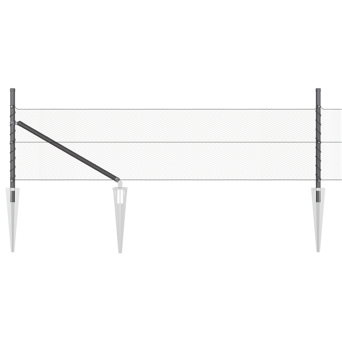 Recinzione Esagonale  Grigia 0.4x50 m in Acciaio