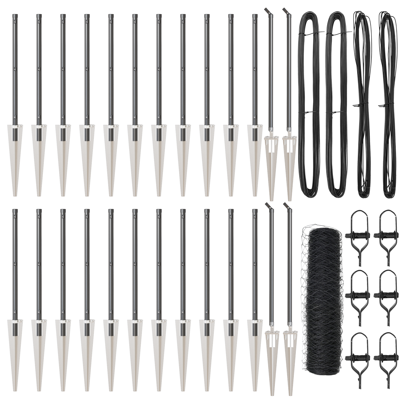 Recinzione Esagonale  Grigia 0.4x50 m in Acciaio