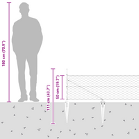 Recinzione Esagonale Grigia 0.5x50 m Acciaio