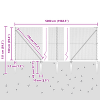 Recinzione Esagonale  Grigio 1x50 m Acciaio