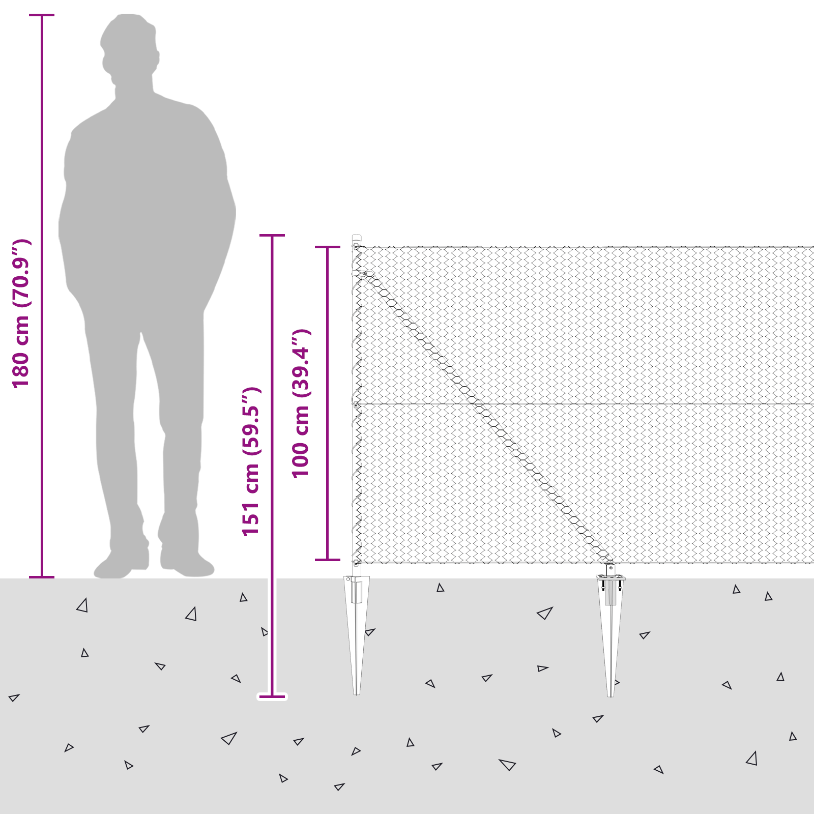 Recinzione Acciaio Grigio  1x50 m