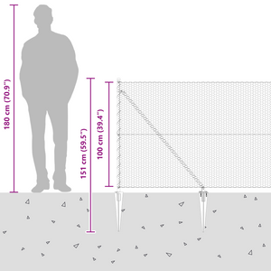Recinzione Acciaio Grigio  1x50 m