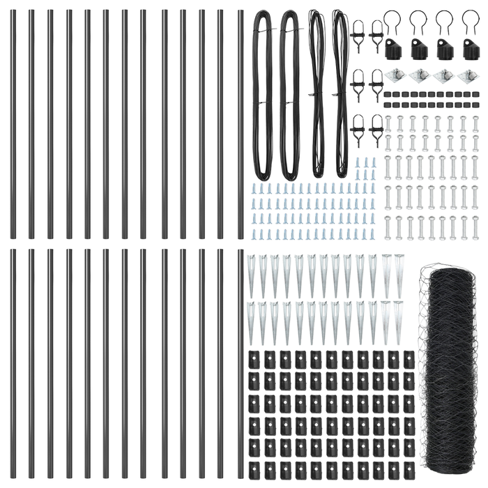 Recinzione Esagonale  Grigia 1x50 m in Acciaio