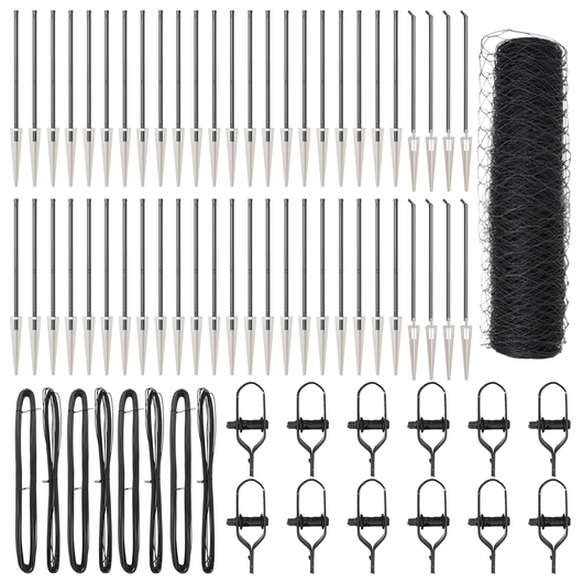 Recinzione esagonale  grigia 0.6x100 m in acciaio