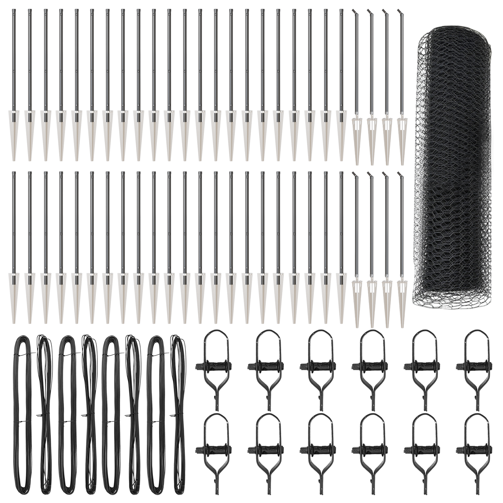 Recinzione esagonale  grigia 0.8x100 m in acciaio