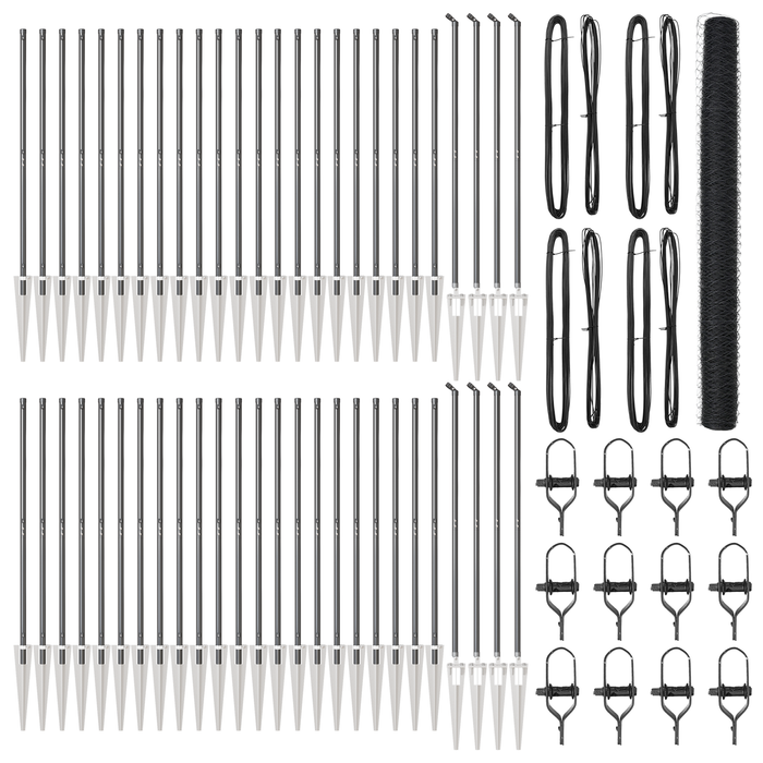 Recinzione esagonale  grigia 1,5x100 m in acciaio