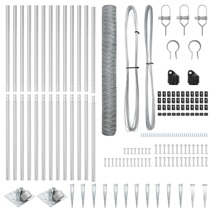 Recinzione Esagonale  1,2x10 m Acciaio Zincato