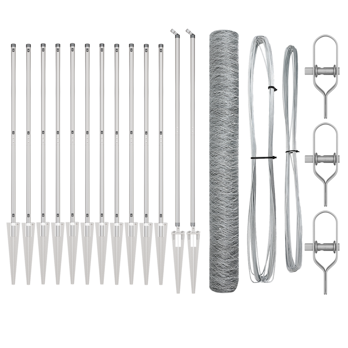 Recinzione Esagonale  1.4x10 m in Acciaio Zincato