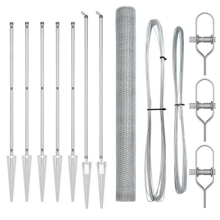 Recinzione esagonale  1,5x10 m in acciaio galvanizzato