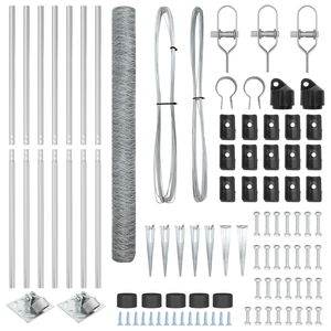 Recinzione Esagonale  1.5x10 m Acciaio Zincato