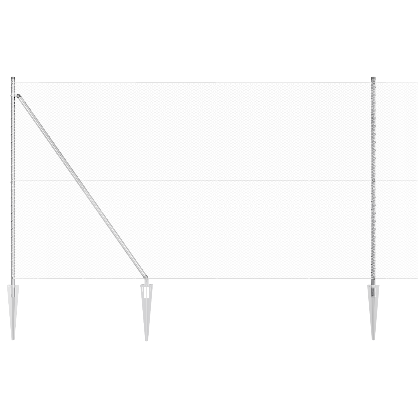 Recinzione Esagonale 1.6x10 m Acciaio Zincato