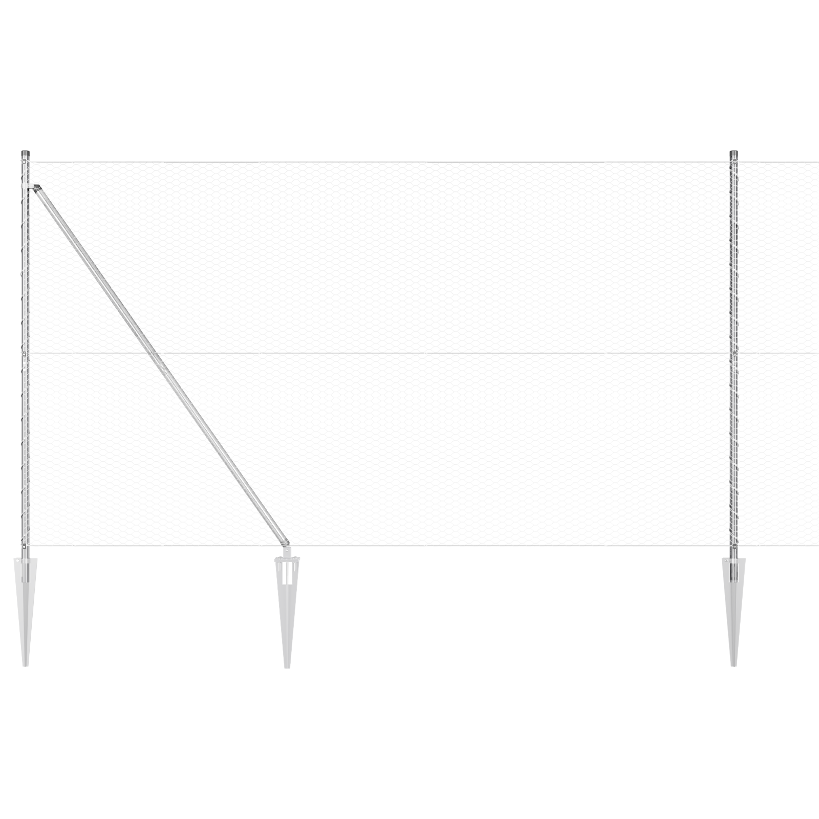 Recinzione Esagonale 1.6x10 m Acciaio Zincato