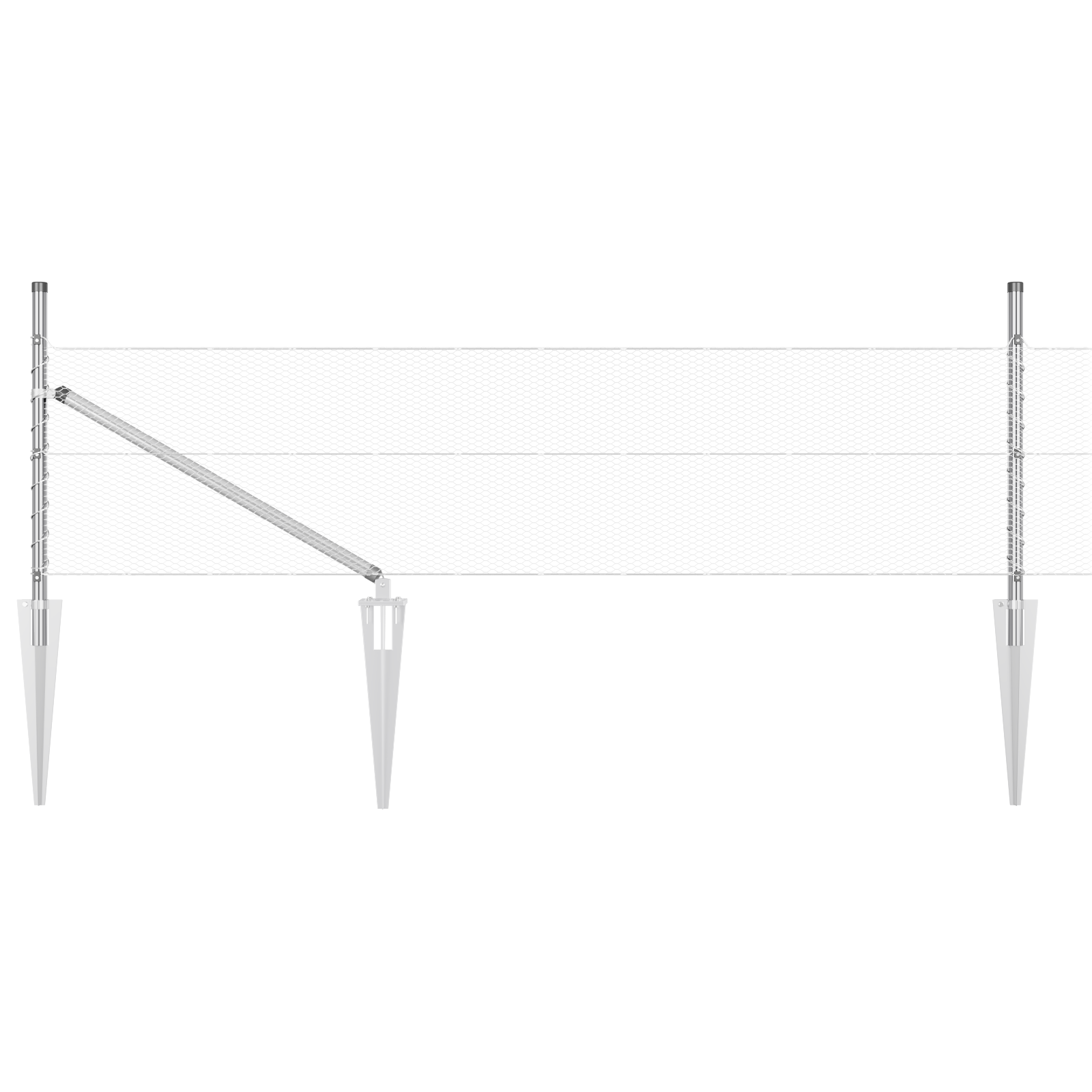 Recinzione Esagonale  0.8x25 m Acciaio Zincato