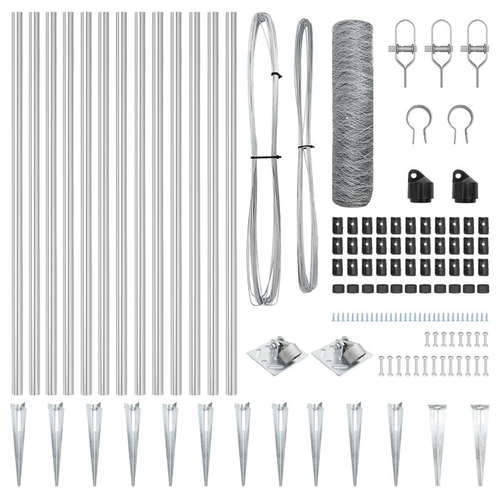 Recinzione Esagonale  0.8x25 m Acciaio Galvanizzato
